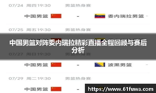 中国男篮对阵委内瑞拉精彩直播全程回顾与赛后分析